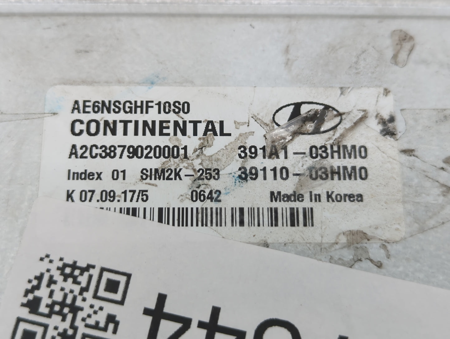 2017-2020 Hyundai Ioniq PCM Engine Control Computer ECU ECM PCU OEM P/N:39110-03HM0 391A1-03HM0 Fits Fits 2017 2018 2019 202
