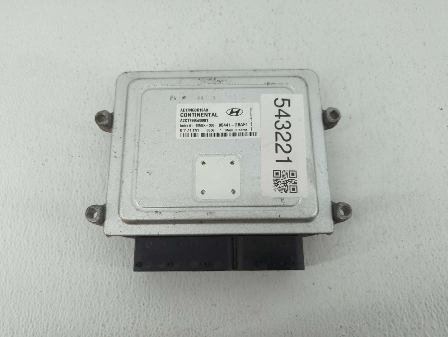 2017-2020 Hyundai Ioniq PCM Engine Control Computer ECU ECM PCU OEM P/N:95441-2BAF1 95441-2BAF0 Fits Fits 2017 2018 2019 202