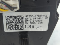 2017-2019 Hyundai Ioniq Climate Control Module Temperature AC/Heater Replacement P/N:97250-G7100TKB Fits Fits 2017 2018 2019