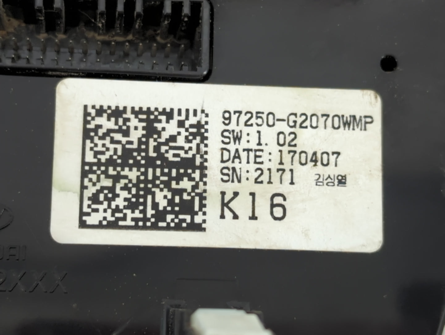 2017-2019 Hyundai Ioniq Climate Control Module Temperature AC/Heater Replacement P/N:97250-G2070WMP Fits Fits 2017 2018 2019