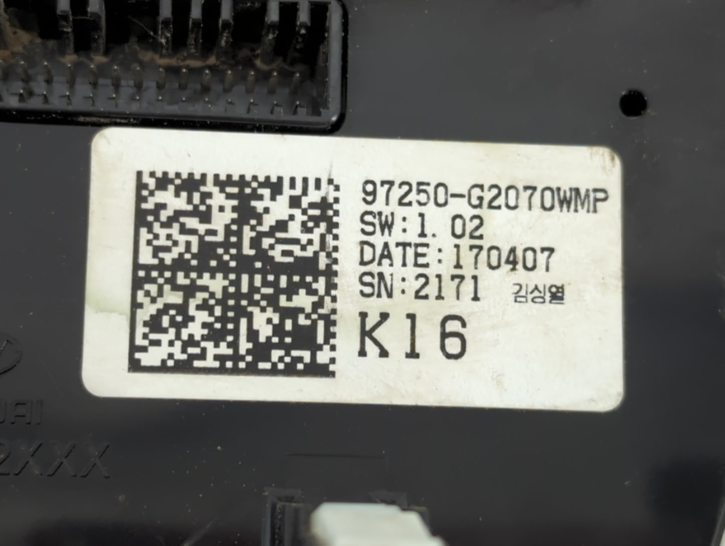 2017-2019 Hyundai Ioniq Climate Control Module Temperature AC/Heater Replacement P/N:97250-G2070WMP Fits Fits 2017 2018 2019