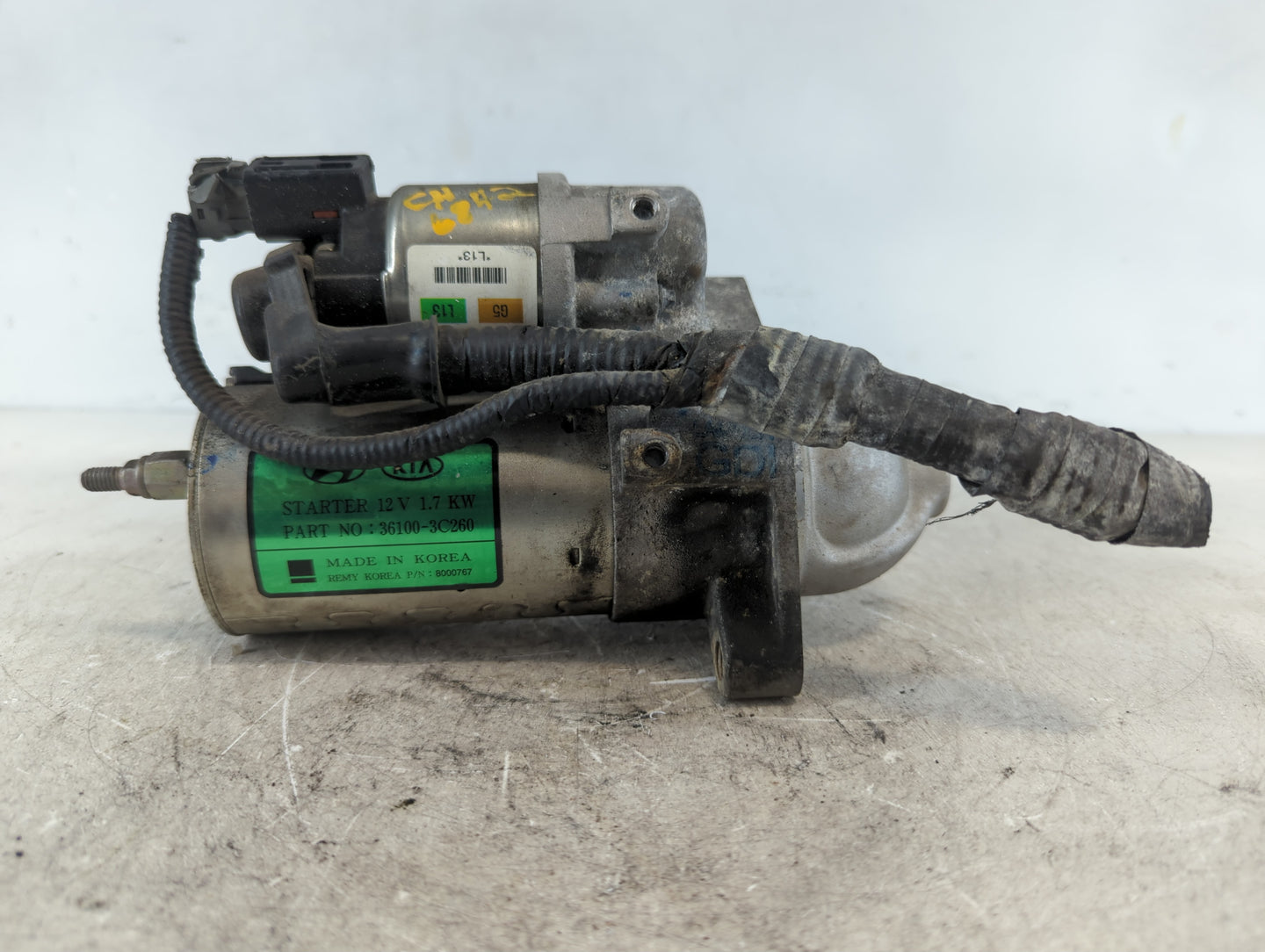 2015-2018 Hyundai Santa Fe Car Starter Motor Solenoid OEM P/N:36100-3C260 Fits Fits 2015 2016 2017 2018 2019 2020 OEM Used A