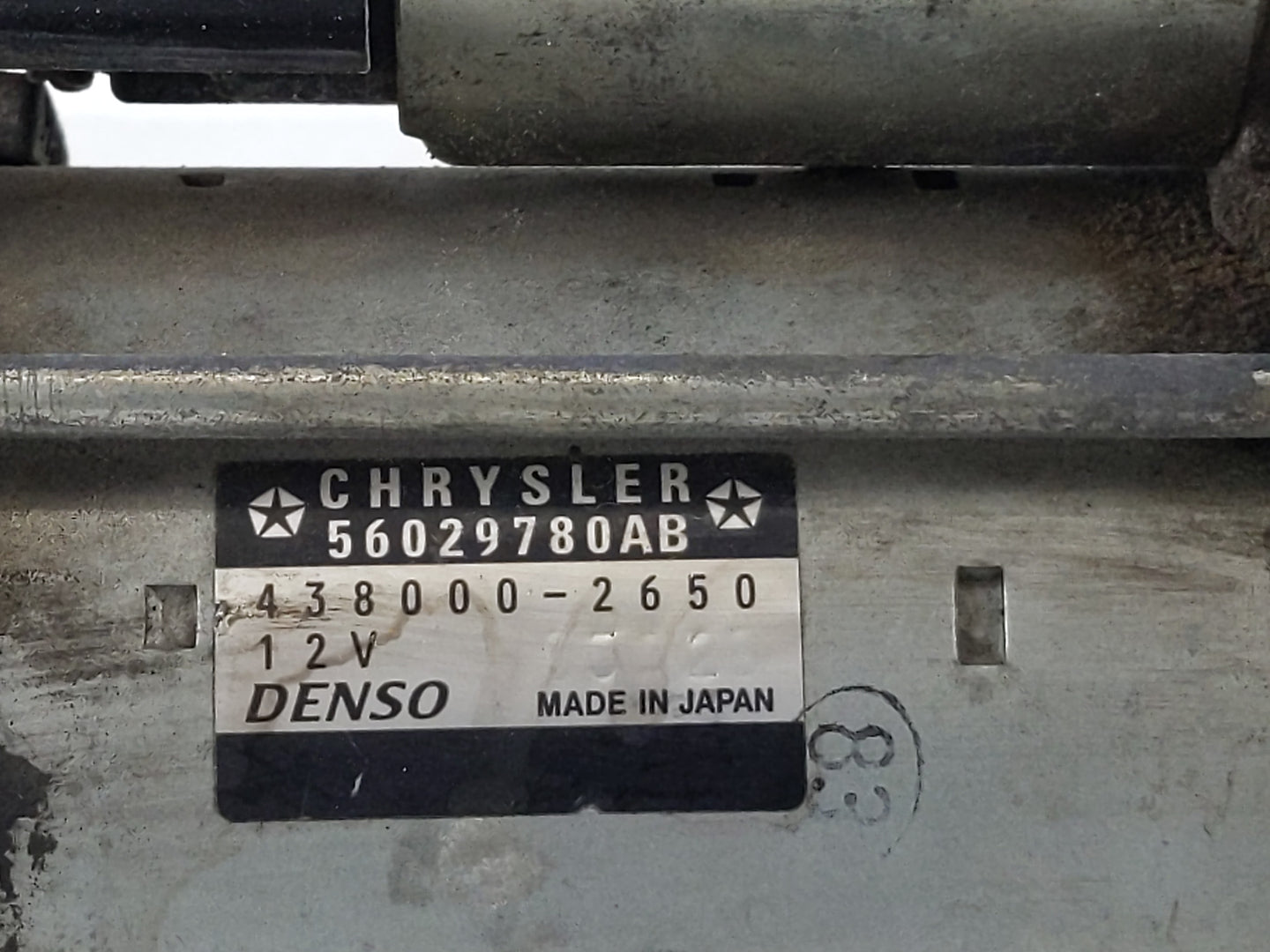 2017 Hyundai Santa Fe Car Starter Motor Solenoid OEM P/N:438000-2650 56029780AB Fits OEM Used Auto Parts - Oemusedautoparts1