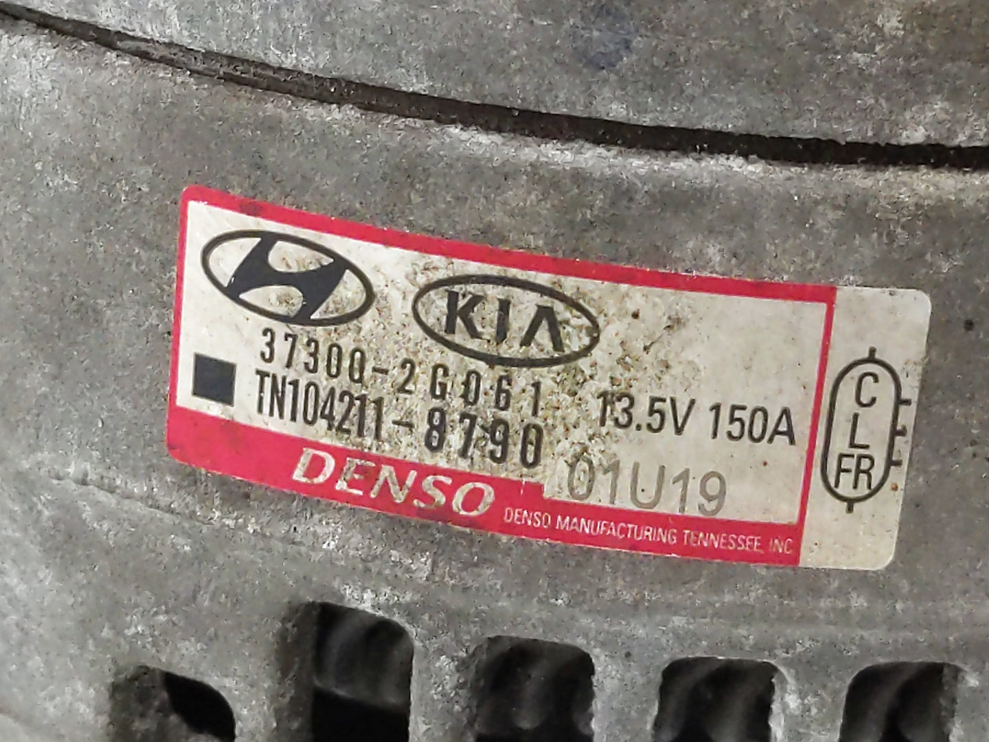 2019-2020 Hyundai Santa Fe Alternator Replacement Generator Charging Assembly Engine OEM P/N:37300-2G061 Fits OEM Used Auto 