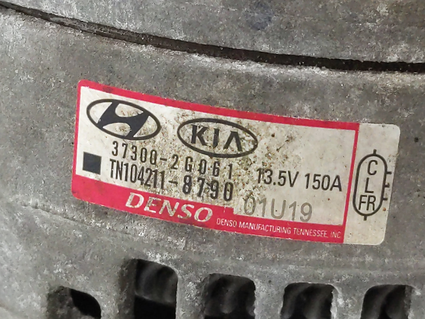 2019-2020 Hyundai Santa Fe Alternator Replacement Generator Charging Assembly Engine OEM P/N:37300-2G061 Fits OEM Used Auto 