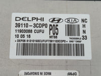 2017 Hyundai Santa Fe PCM Engine Control Computer ECU ECM PCU OEM P/N:39110-3CDP0 Fits OEM Used Auto Parts - Oemusedautopart