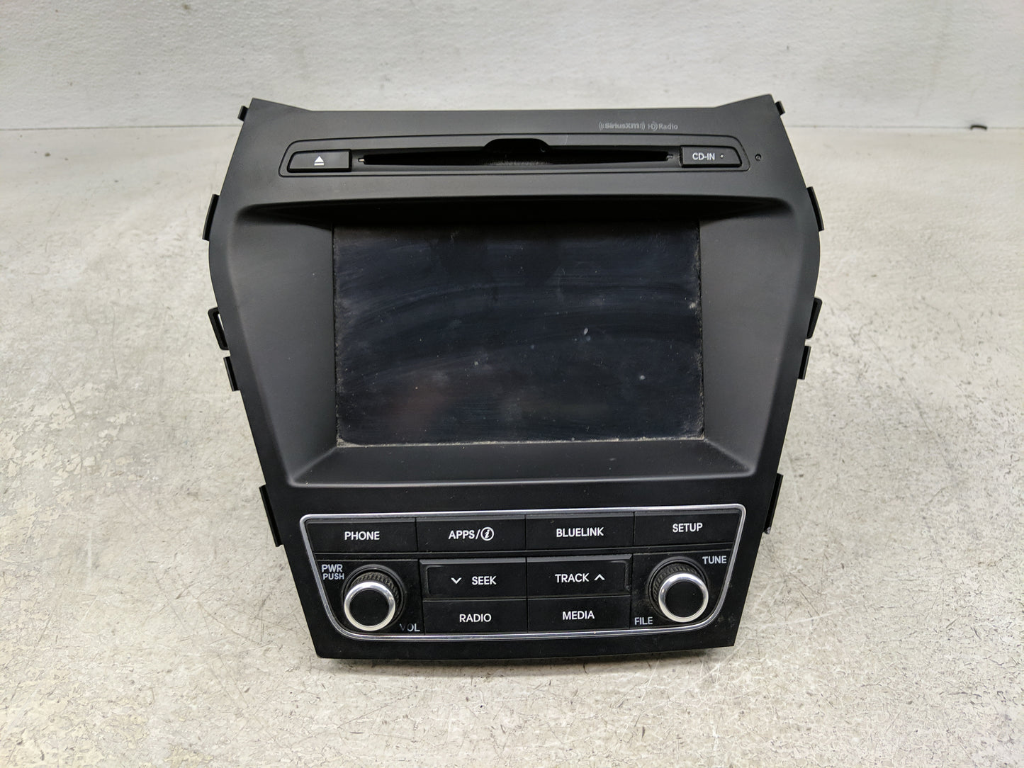 2017-2018 Hyundai Santa Fe Radio AM FM Cd Player Receiver Replacement Fits Fits 2017 2018 OEM Used Auto Parts - Oemusedautop