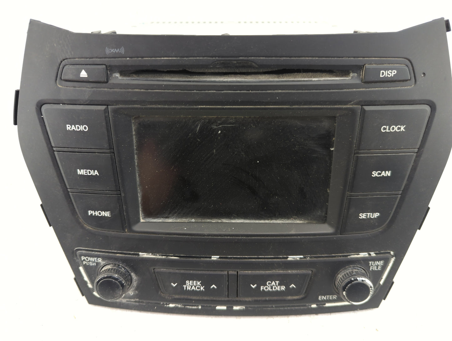 2017-2018 Hyundai Santa Fe Radio AM FM Cd Player Receiver Replacement P/N:96180-4Z6004X Fits Fits 2017 2018 OEM Used Auto Pa