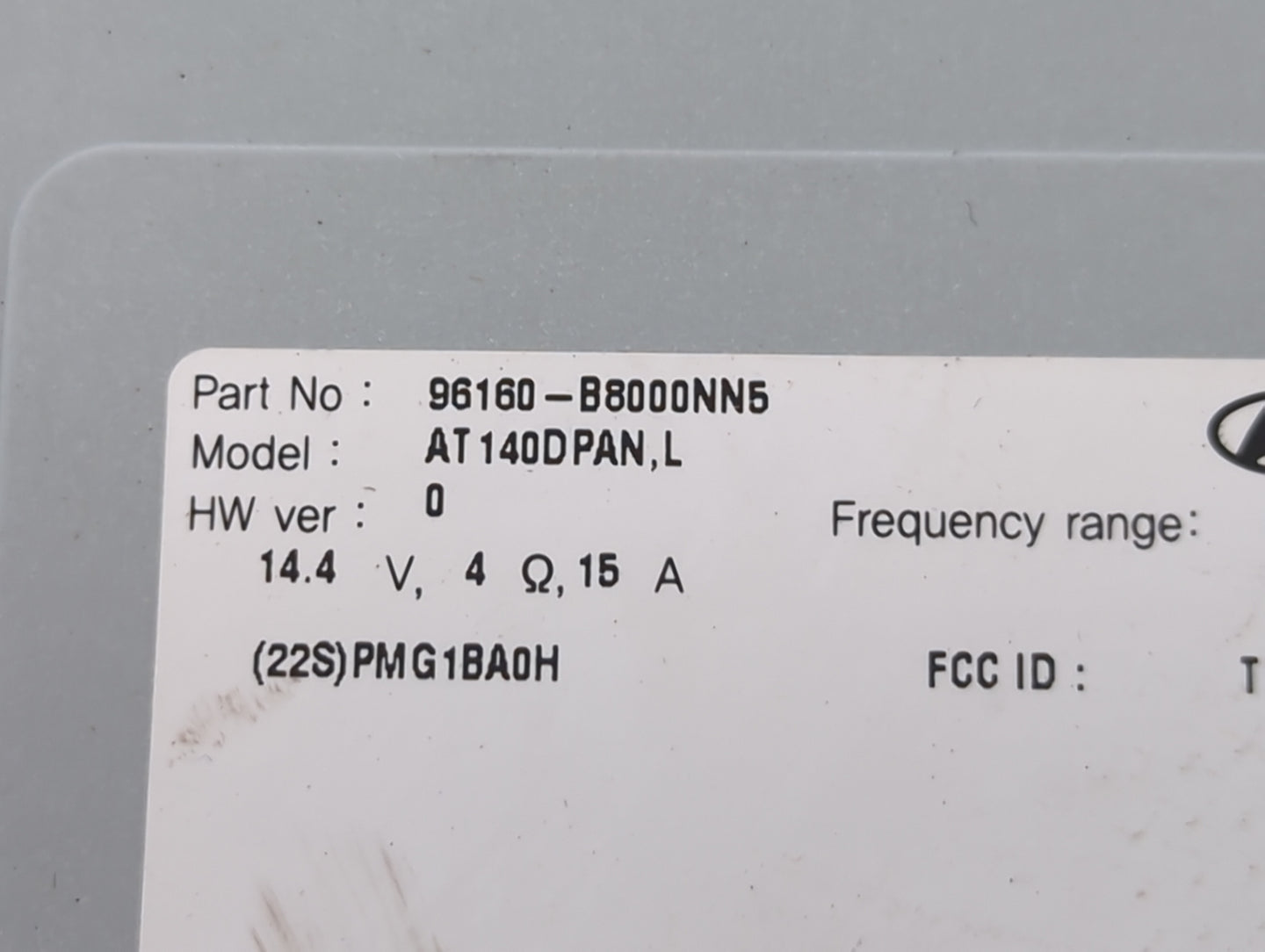 2013-2018 Hyundai Santa Fe Radio AM FM Cd Player Receiver Replacement P/N:96160-B8000NN5 AT140DPAN,L Fits OEM Used Auto Part