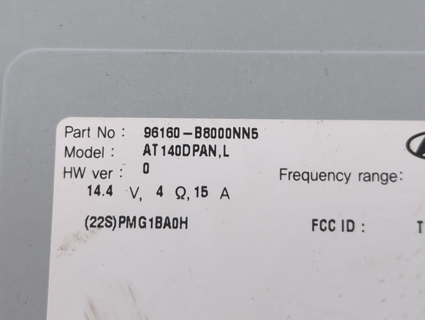 2013-2018 Hyundai Santa Fe Radio AM FM Cd Player Receiver Replacement P/N:96160-B8000NN5 AT140DPAN,L Fits OEM Used Auto Part