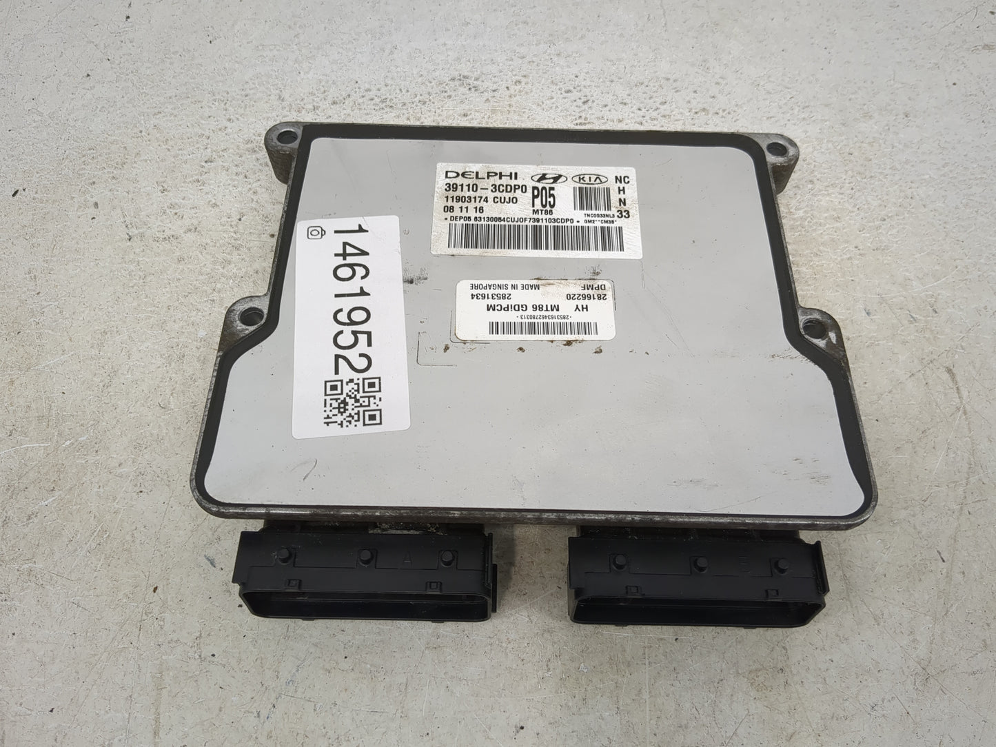 2017-2018 Hyundai Santa Fe PCM Engine Control Computer ECU ECM PCU OEM P/N:39110-3CDP0 11902951 Fits Fits 2017 2018 OEM Used