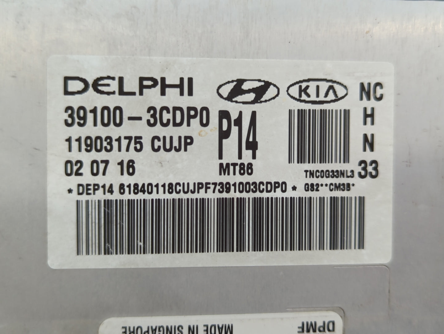 2017-2018 Hyundai Santa Fe PCM Engine Control Computer ECU ECM PCU OEM P/N:39110-3CDP0 39100-3CDP1 Fits Fits 2017 2018 OEM U