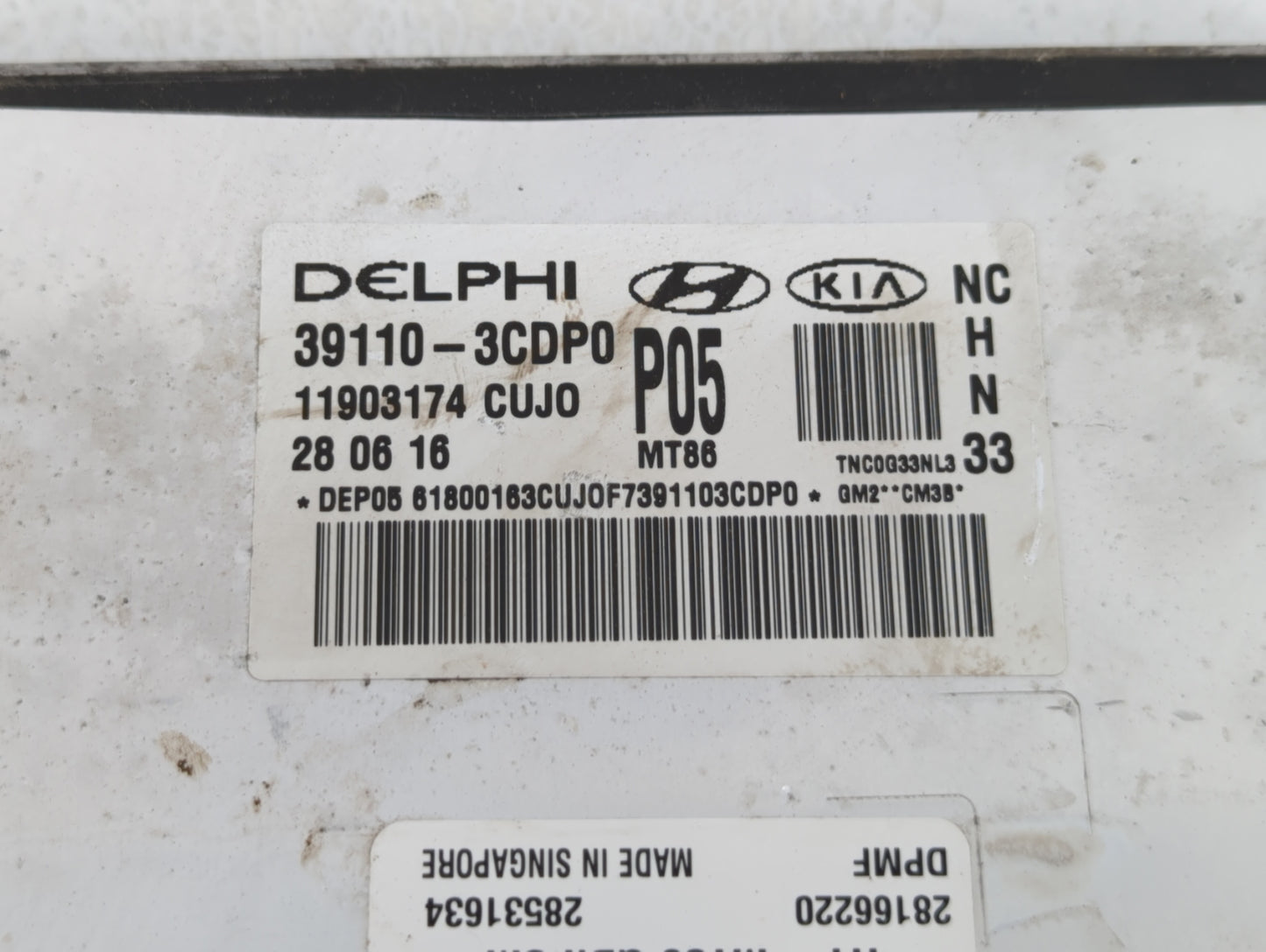 2017-2018 Hyundai Santa Fe PCM Engine Control Computer ECU ECM PCU OEM P/N:39110-3CDP0 39100-3CDP1 Fits Fits 2017 2018 OEM U