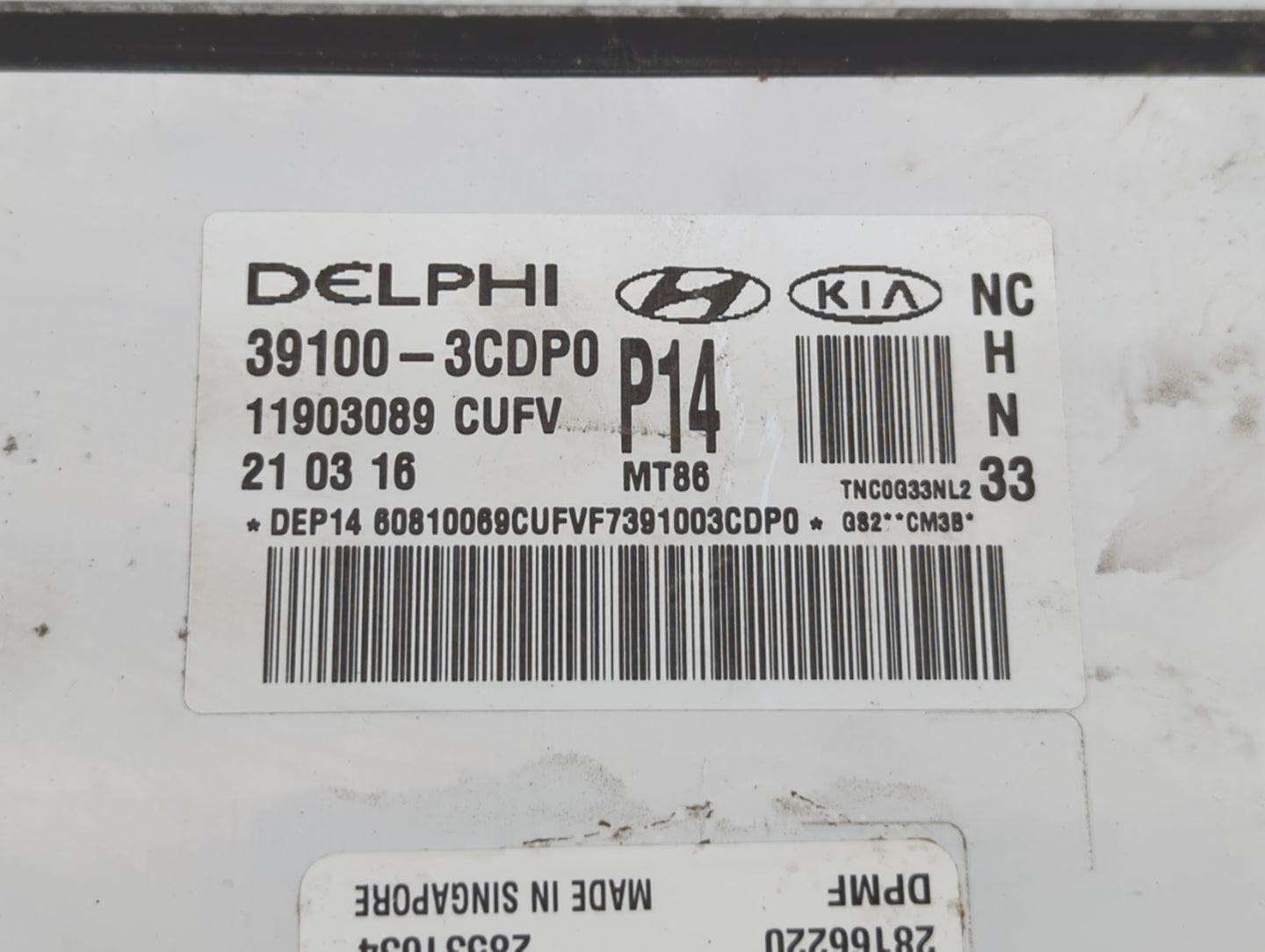 2017-2018 Hyundai Santa Fe PCM Engine Control Computer ECU ECM PCU OEM P/N:39110-3CDP0 39100-3CDP1 Fits Fits 2017 2018 OEM U
