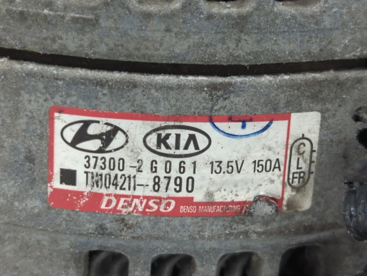 2019-2020 Hyundai Santa Fe Alternator Replacement Generator Charging Assembly Engine OEM P/N:37300-2G061 Fits OEM Used Auto 