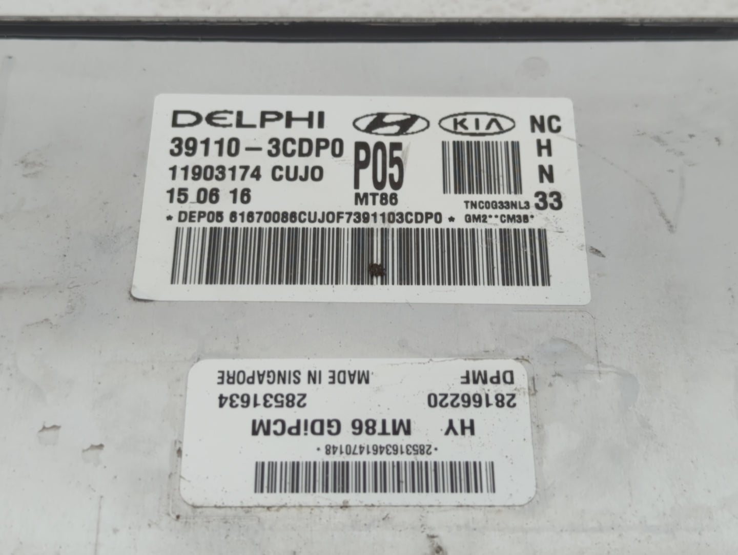 2017-2018 Hyundai Santa Fe PCM Engine Control Computer ECU ECM PCU OEM P/N:39110-3CDP0 39100-3CDP1 Fits Fits 2017 2018 OEM U