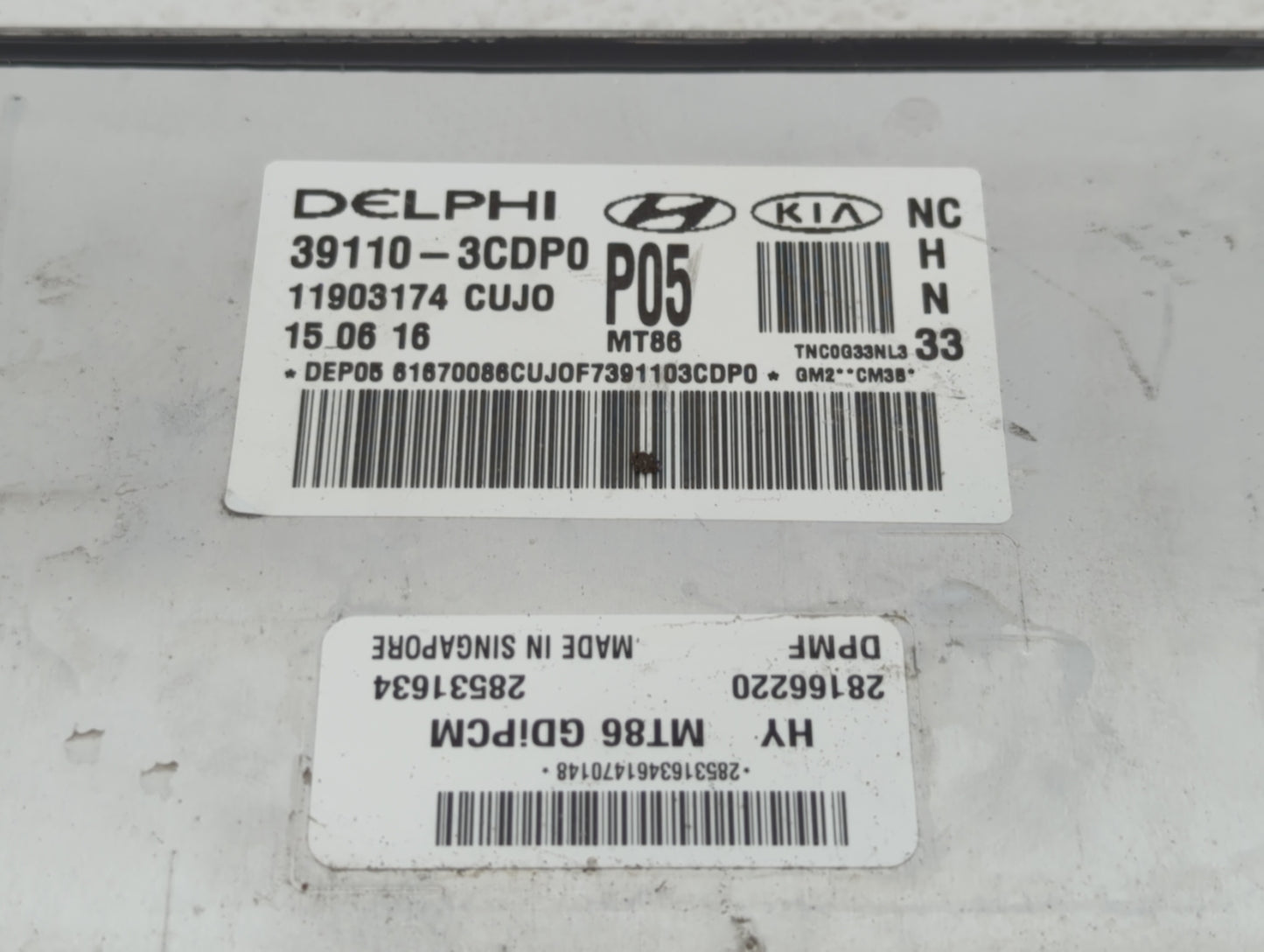 2017-2018 Hyundai Santa Fe PCM Engine Control Computer ECU ECM PCU OEM P/N:39110-3CDP0 39100-3CDP1 Fits Fits 2017 2018 OEM U