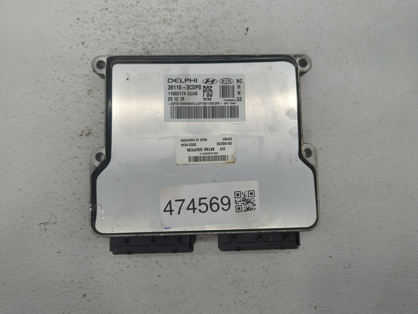 2017-2018 Hyundai Santa Fe PCM Engine Control Computer ECU ECM PCU OEM P/N:39100-3CDP0 39110-3CDP0 Fits Fits 2017 2018 OEM U