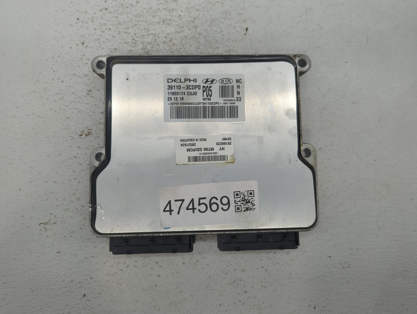2017-2018 Hyundai Santa Fe PCM Engine Control Computer ECU ECM PCU OEM P/N:39100-3CDP0 39110-3CDP0 Fits Fits 2017 2018 OEM U
