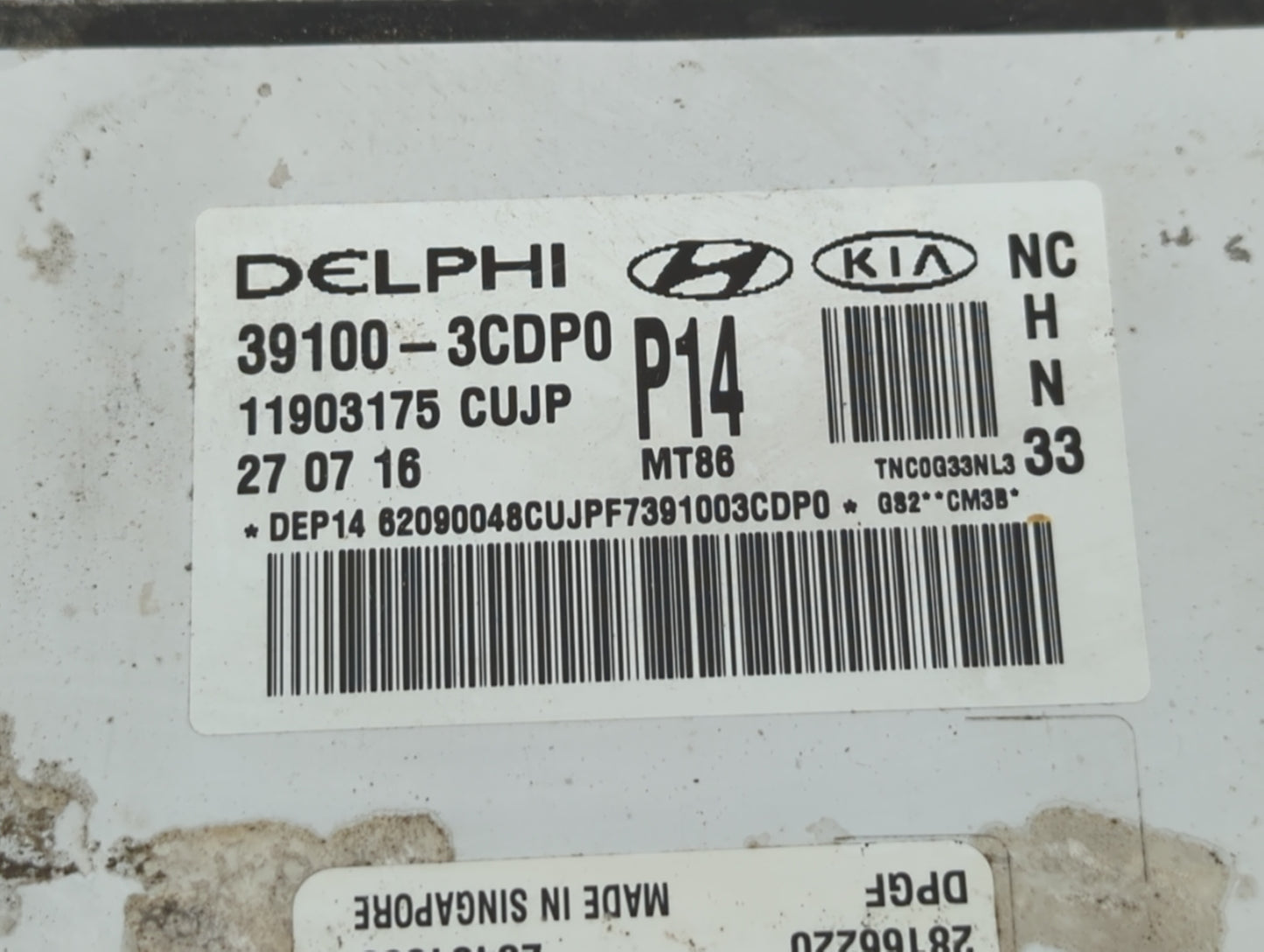 2017-2018 Hyundai Santa Fe PCM Engine Control Computer ECU ECM PCU OEM P/N:39110-3CDP0 39100-3CDP1 Fits Fits 2017 2018 OEM U