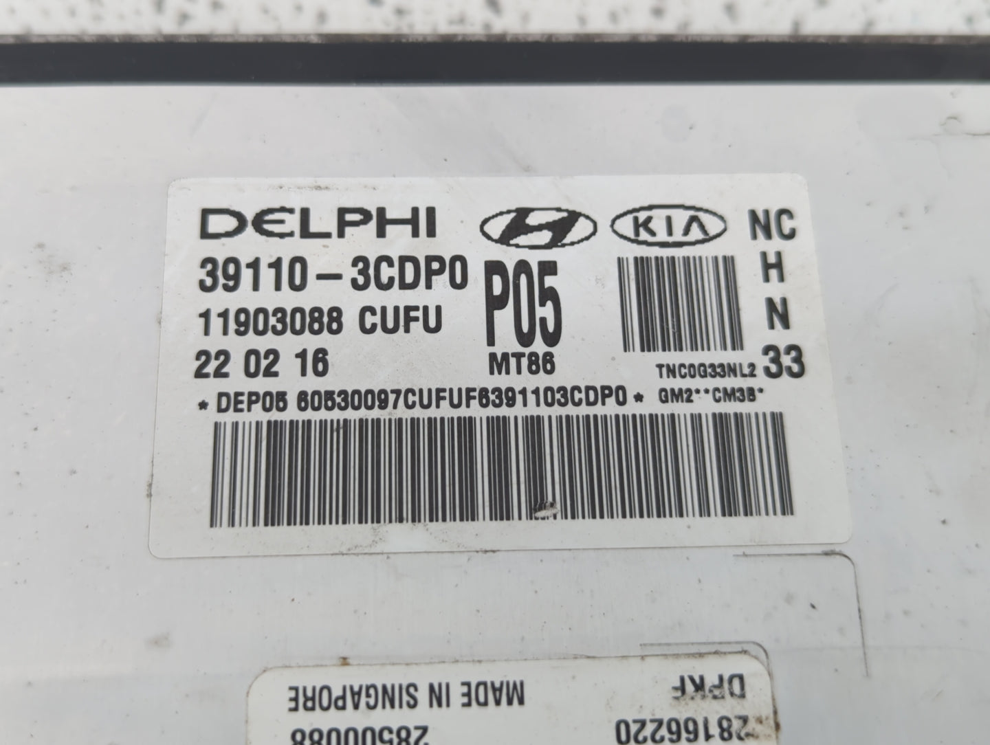 2017-2018 Hyundai Santa Fe PCM Engine Control Computer ECU ECM PCU OEM P/N:39110-3CDP0 39100-3CDP1 Fits Fits 2017 2018 OEM U