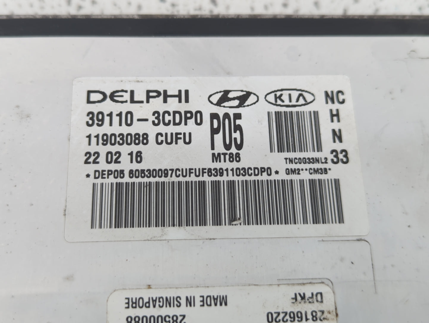 2017-2018 Hyundai Santa Fe PCM Engine Control Computer ECU ECM PCU OEM P/N:39110-3CDP0 39100-3CDP1 Fits Fits 2017 2018 OEM U
