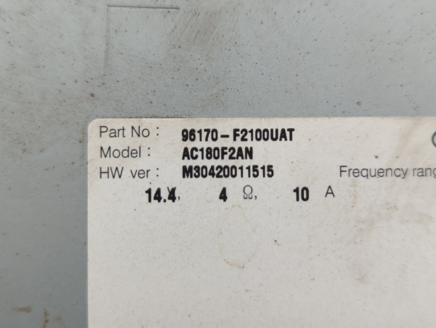 2013-2018 Hyundai Santa Fe Am Fm Cd Player Radio Receiver - Oemusedautoparts1.com