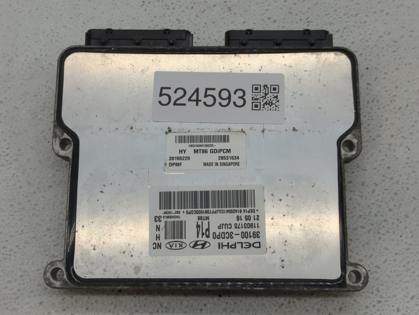 2017-2018 Hyundai Santa Fe PCM Engine Control Computer ECU ECM PCU OEM P/N:39100-3CDP0 Fits Fits 2017 2018 OEM Used Auto Par