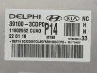 2017-2018 Hyundai Santa Fe PCM Engine Control Computer ECU ECM PCU OEM P/N:39100-3CDP0 Fits Fits 2017 2018 OEM Used Auto Par