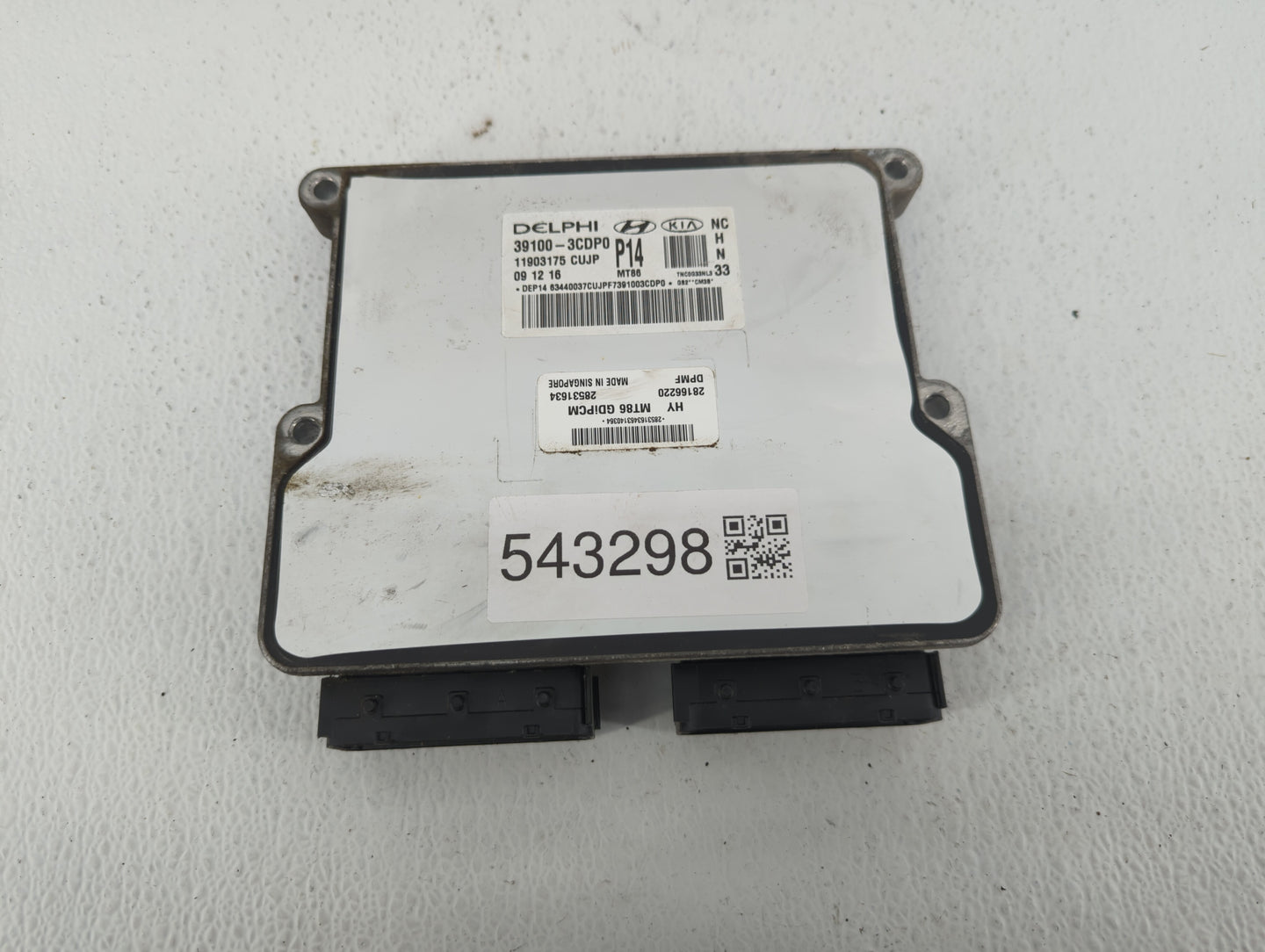 2017-2018 Hyundai Santa Fe PCM Engine Control Computer ECU ECM PCU OEM P/N:39100-3CDP0 Fits Fits 2017 2018 OEM Used Auto Par