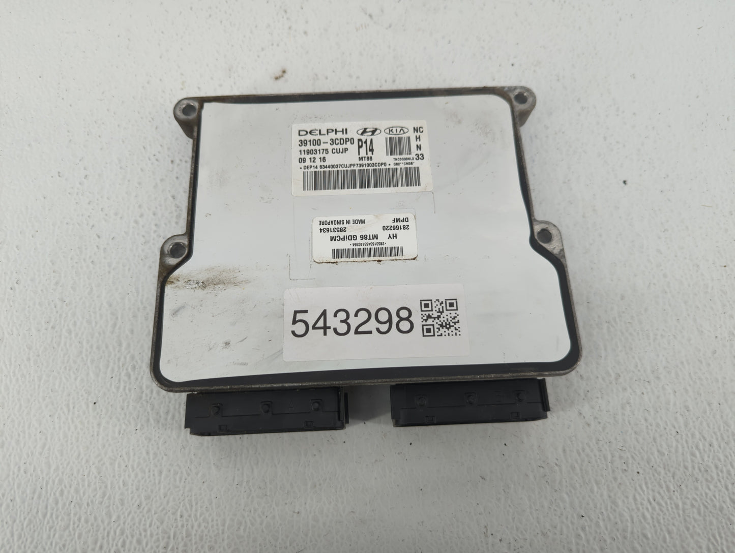 2017-2018 Hyundai Santa Fe PCM Engine Control Computer ECU ECM PCU OEM P/N:39100-3CDP0 Fits Fits 2017 2018 OEM Used Auto Par