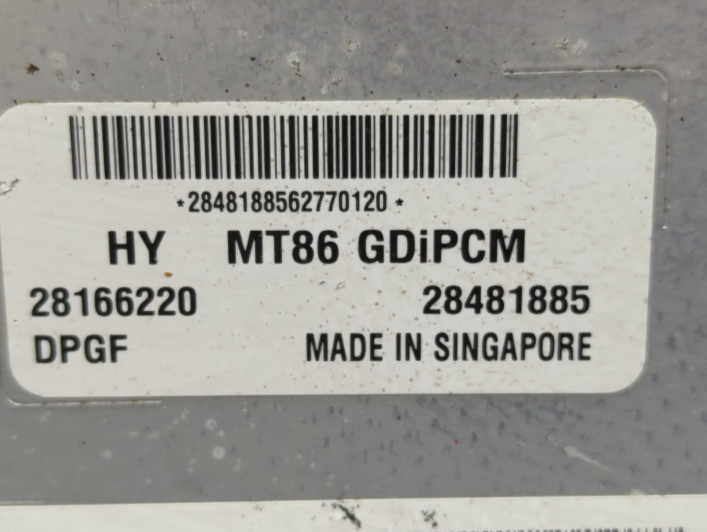 2017-2018 Hyundai Santa Fe PCM Engine Control Computer ECU ECM PCU OEM P/N:28481885 39100-3CDP0 Fits Fits 2017 2018 OEM Used
