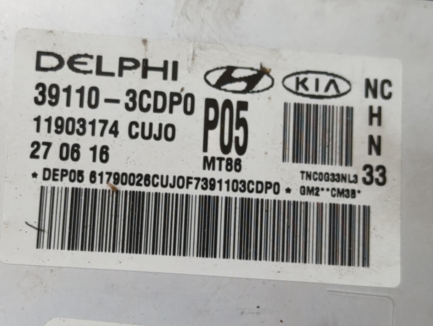 2017-2018 Hyundai Santa Fe PCM Engine Control Computer ECU ECM PCU OEM P/N:39100-3CDP0 39110-3CDP0 Fits Fits 2017 2018 OEM U