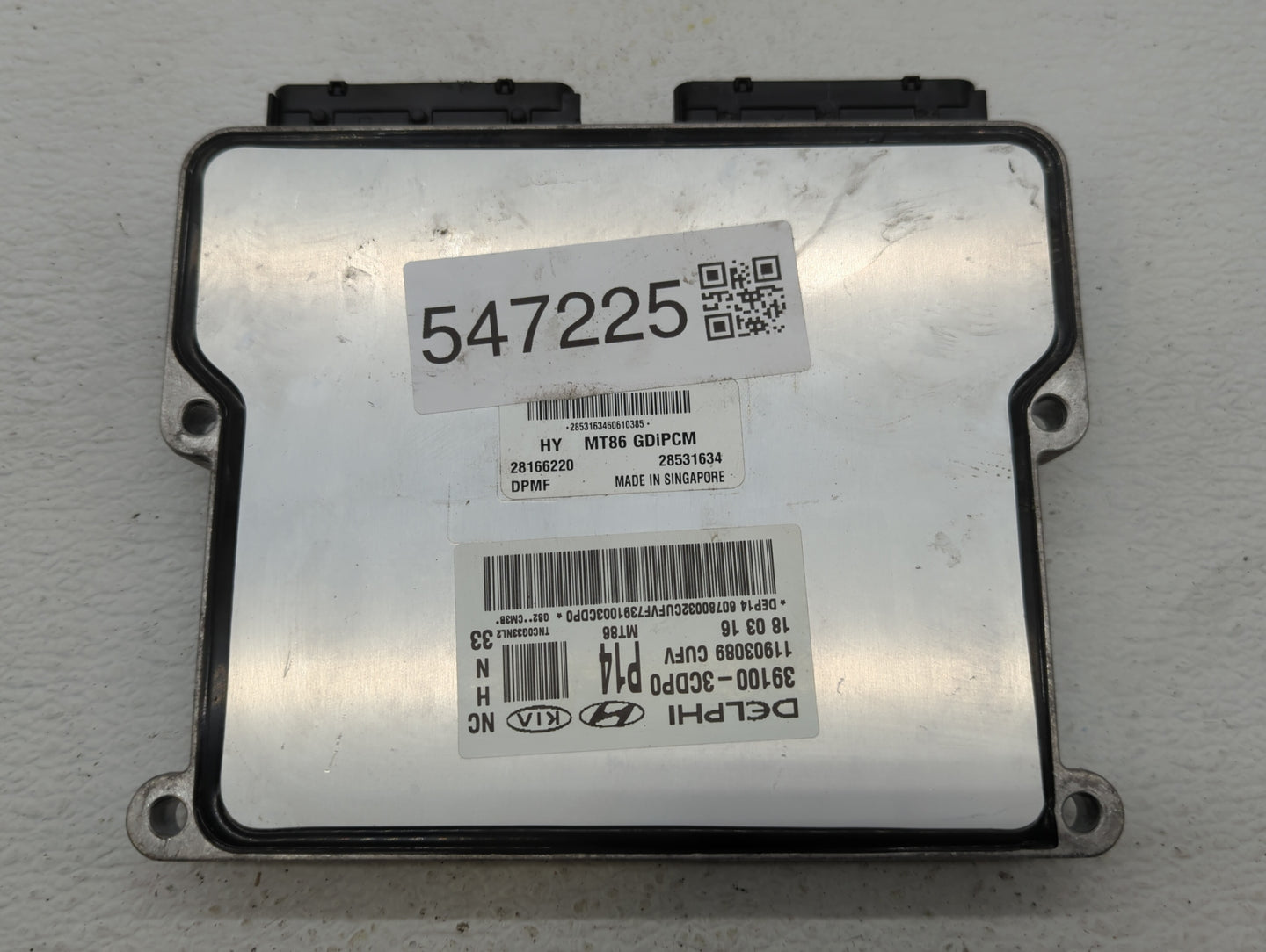2017-2018 Hyundai Santa Fe PCM Engine Control Computer ECU ECM PCU OEM P/N:39100-3CDP0 Fits Fits 2017 2018 OEM Used Auto Par
