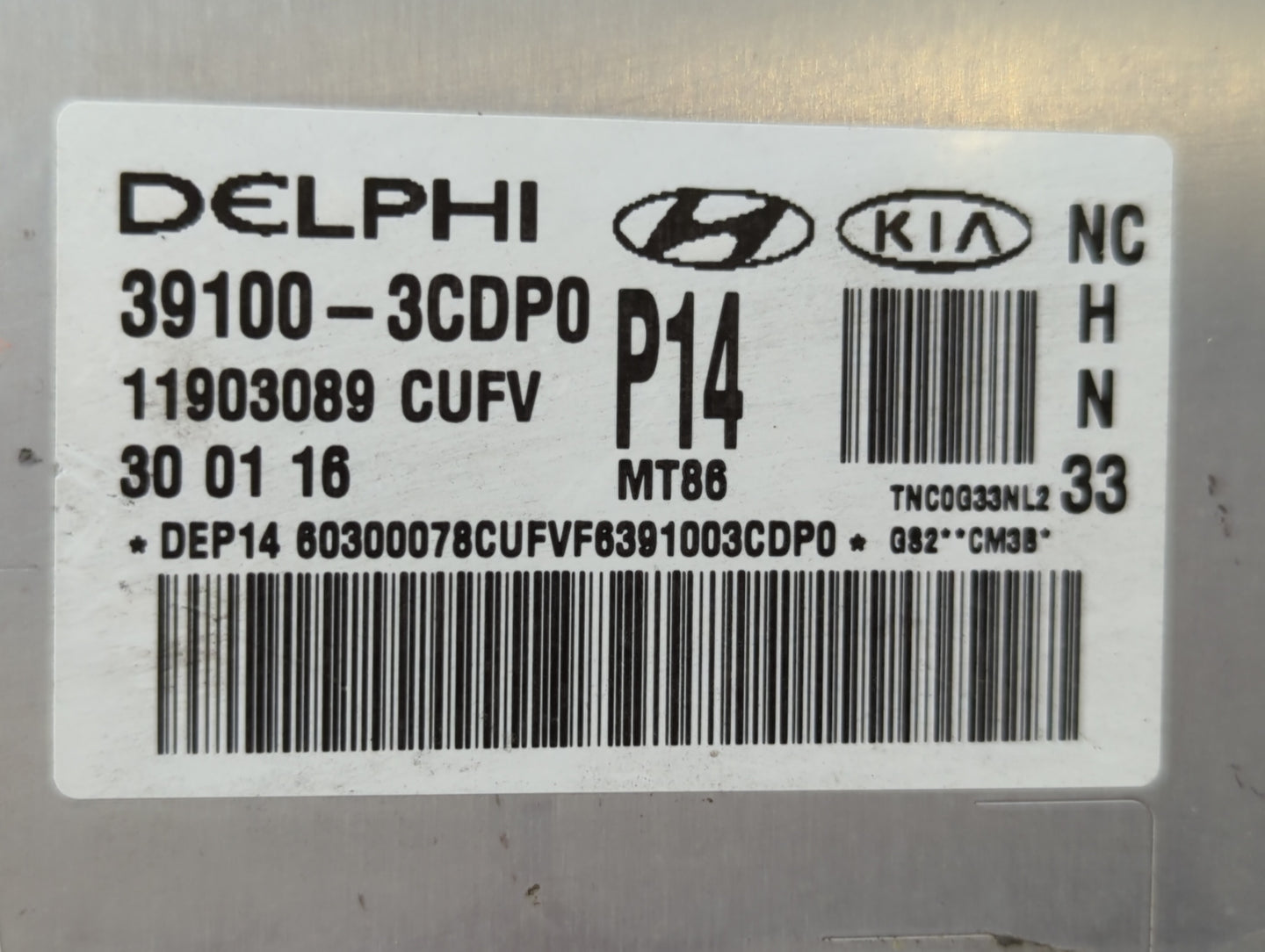 2017-2018 Hyundai Santa Fe PCM Engine Control Computer ECU ECM PCU OEM P/N:28166220 Fits Fits 2017 2018 OEM Used Auto Parts 