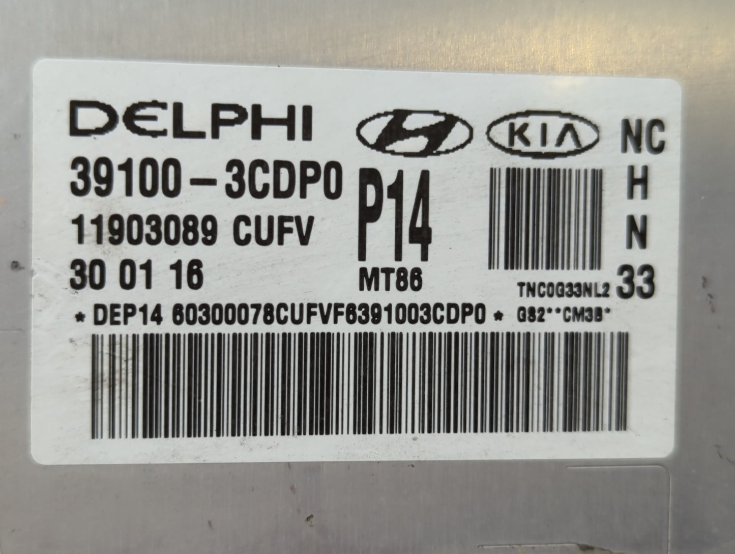 2017-2018 Hyundai Santa Fe PCM Engine Control Computer ECU ECM PCU OEM P/N:28166220 Fits Fits 2017 2018 OEM Used Auto Parts 
