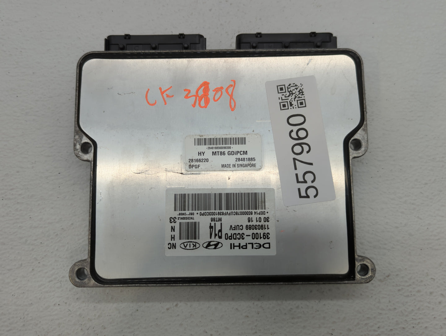 2017-2018 Hyundai Santa Fe PCM Engine Control Computer ECU ECM PCU OEM P/N:28166220 Fits Fits 2017 2018 OEM Used Auto Parts 