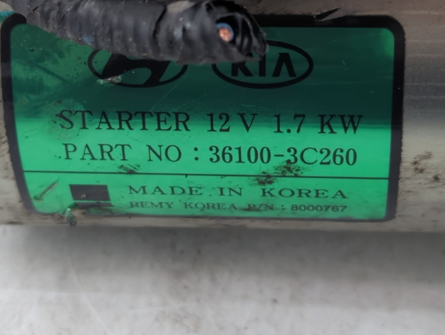 2015-2018 Hyundai Santa Fe Car Starter Motor Solenoid OEM P/N:36100-3C260 Fits Fits 2015 2016 2017 2018 2019 2020 OEM Used A