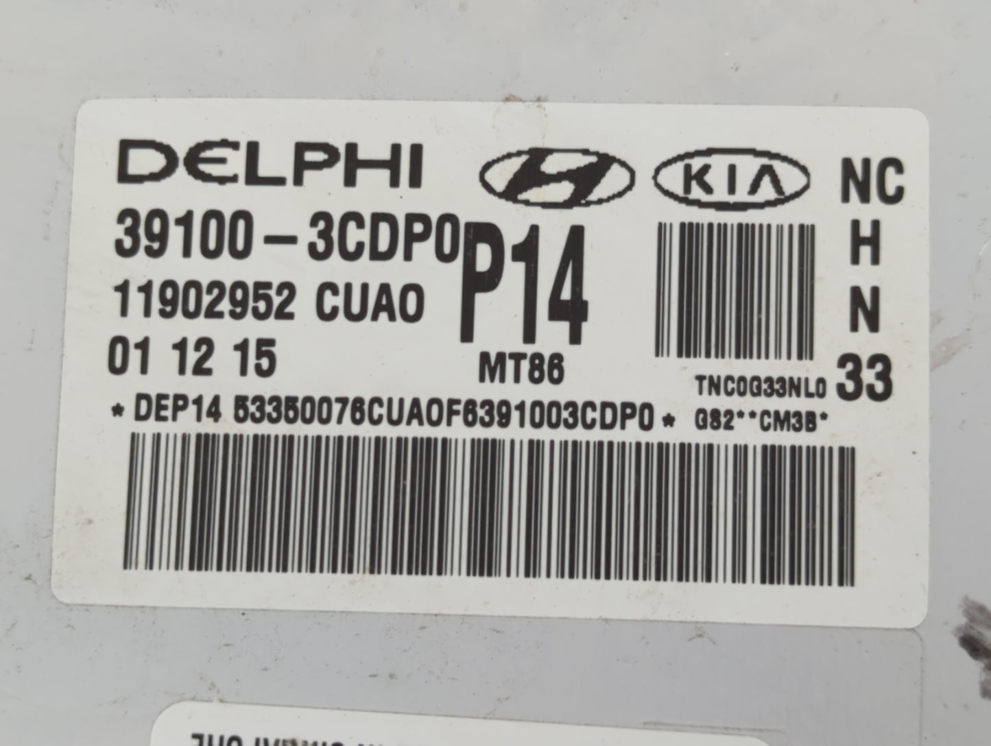 2017-2018 Hyundai Santa Fe PCM Engine Control Computer ECU ECM PCU OEM P/N:39100-3CDP0 28490085, 28166220 Fits Fits 2017 201