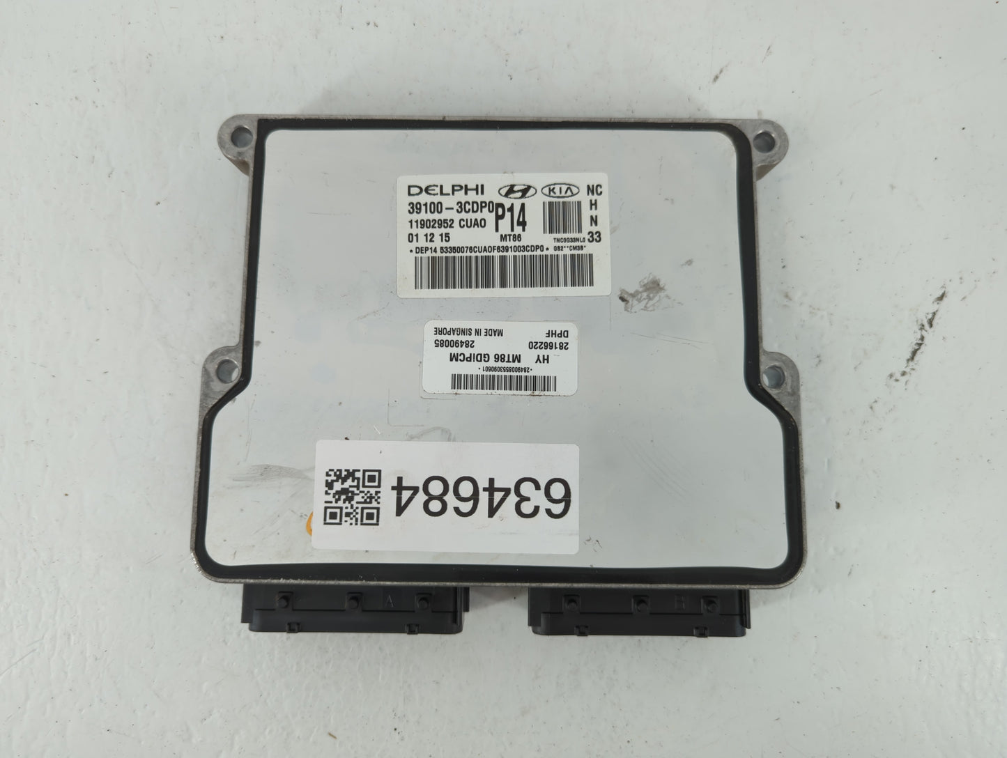 2017-2018 Hyundai Santa Fe PCM Engine Control Computer ECU ECM PCU OEM P/N:39100-3CDP0 28490085, 28166220 Fits Fits 2017 201