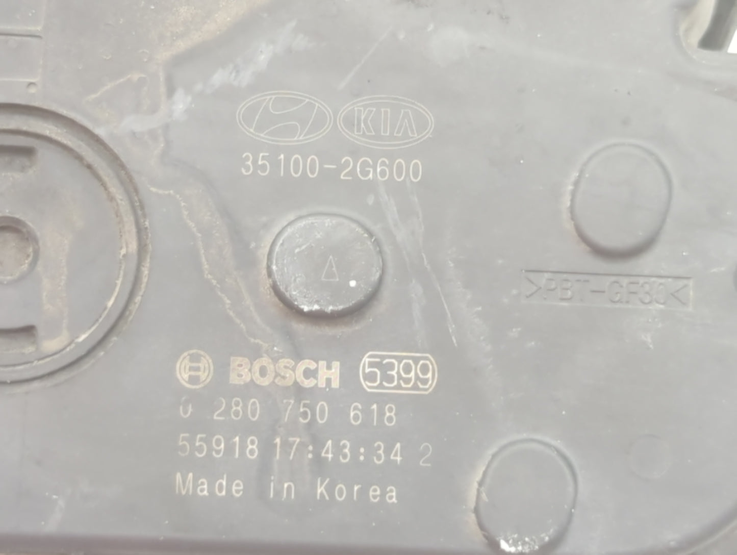 2019-2020 Hyundai Santa Fe Throttle Body P/N:0 280 750 618 35100-2G600 Fits Fits 2015 2016 2017 2018 2019 2020 2021 OEM Used