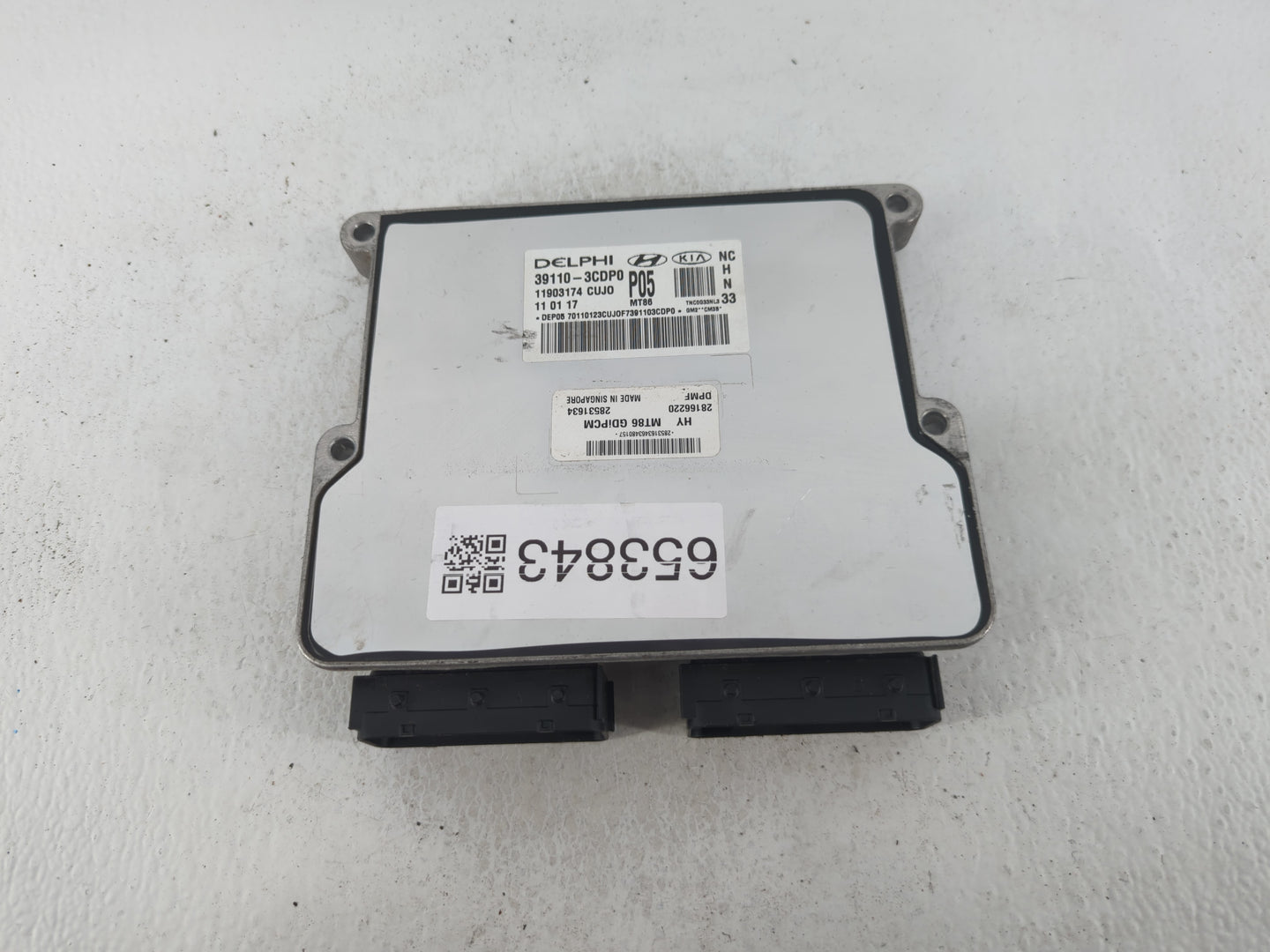2017-2018 Hyundai Santa Fe PCM Engine Control Computer ECU ECM PCU OEM P/N:39100-3CDP0 Fits Fits 2017 2018 OEM Used Auto Par