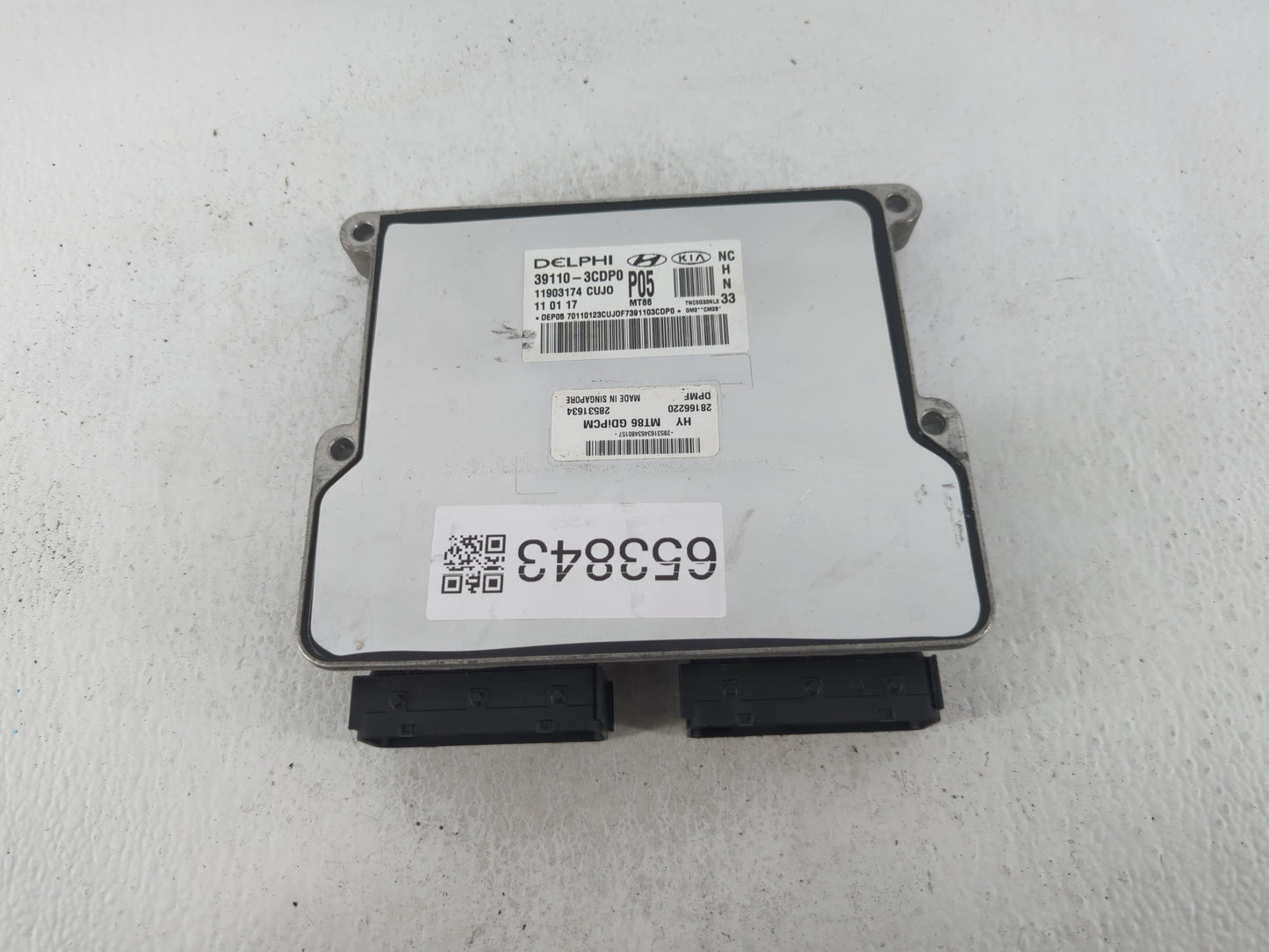 2017-2018 Hyundai Santa Fe PCM Engine Control Computer ECU ECM PCU OEM P/N:39100-3CDP0 Fits Fits 2017 2018 OEM Used Auto Par