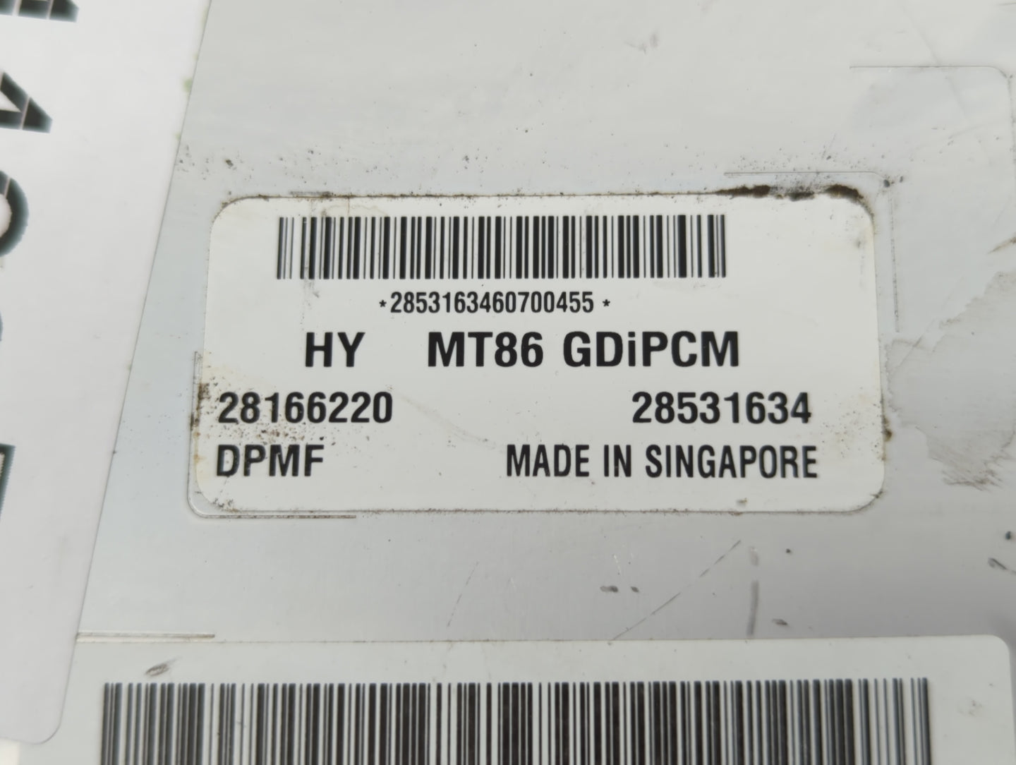 2017-2018 Hyundai Santa Fe PCM Engine Control Computer ECU ECM PCU OEM P/N:28166220 39100-3CDP0 Fits Fits 2017 2018 OEM Used