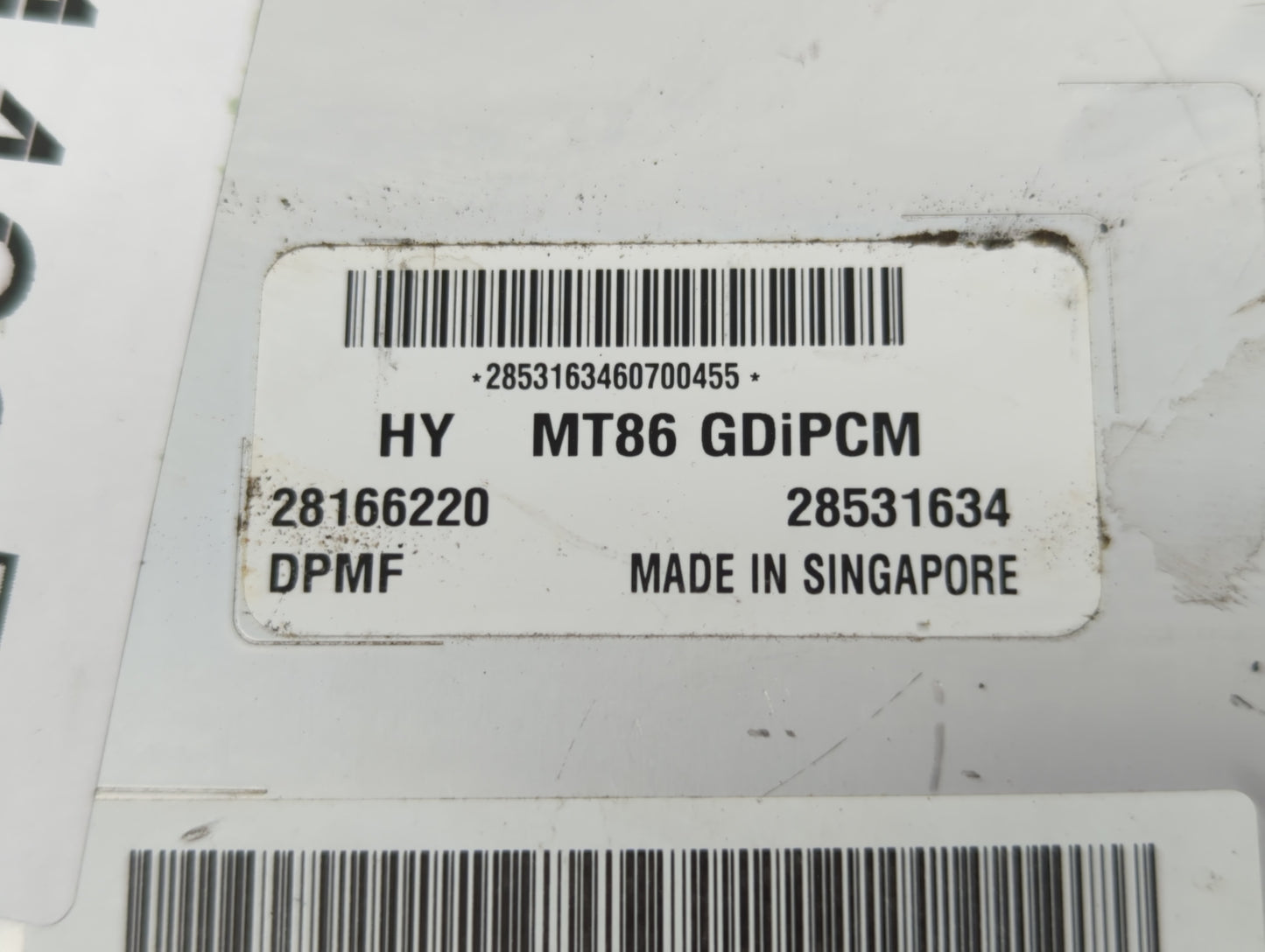 2017-2018 Hyundai Santa Fe PCM Engine Control Computer ECU ECM PCU OEM P/N:28166220 39100-3CDP0 Fits Fits 2017 2018 OEM Used