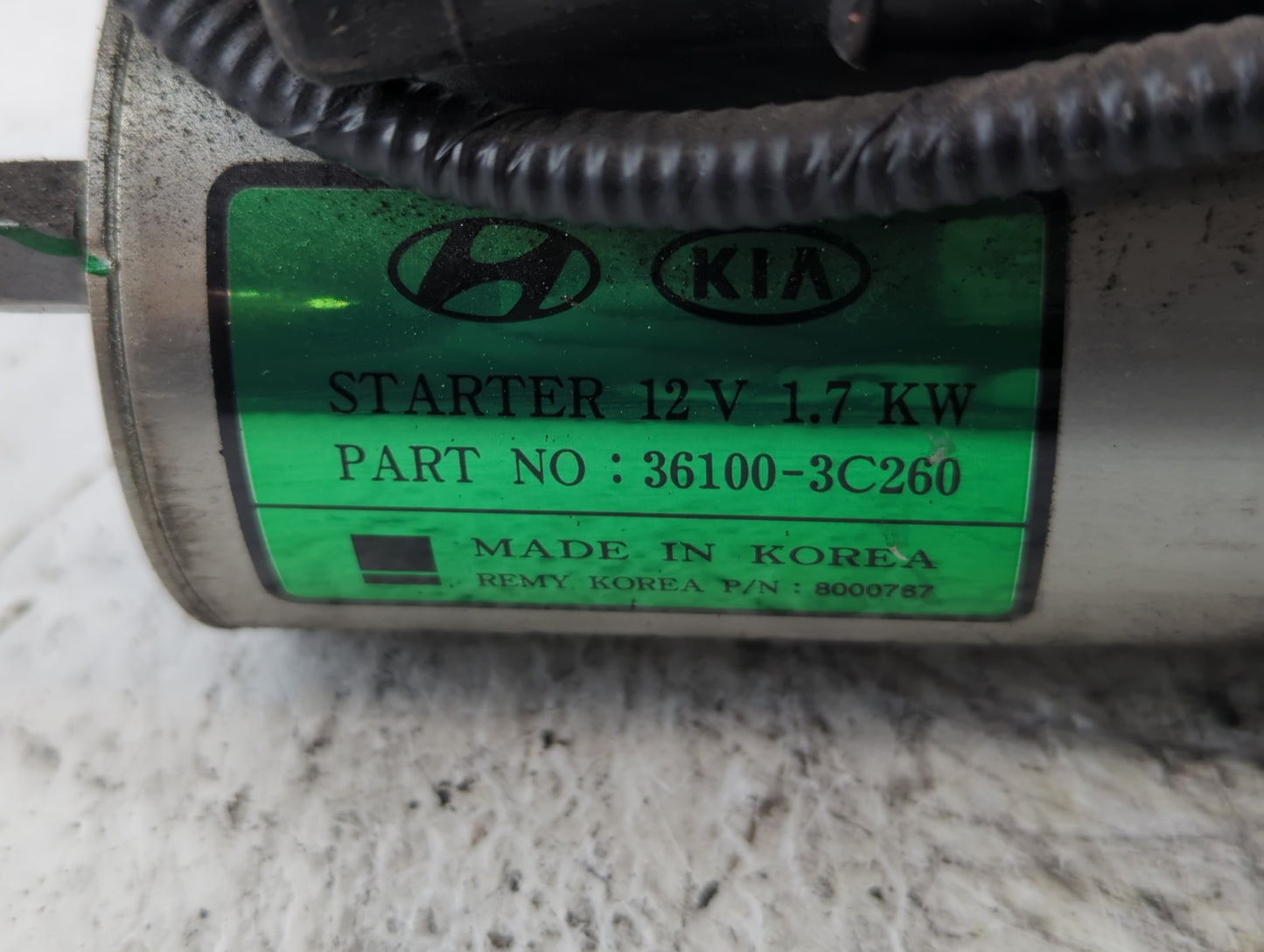 2015-2018 Hyundai Santa Fe Car Starter Motor Solenoid OEM P/N:36100-3C260 Fits Fits 2015 2016 2017 2018 2019 2020 OEM Used A