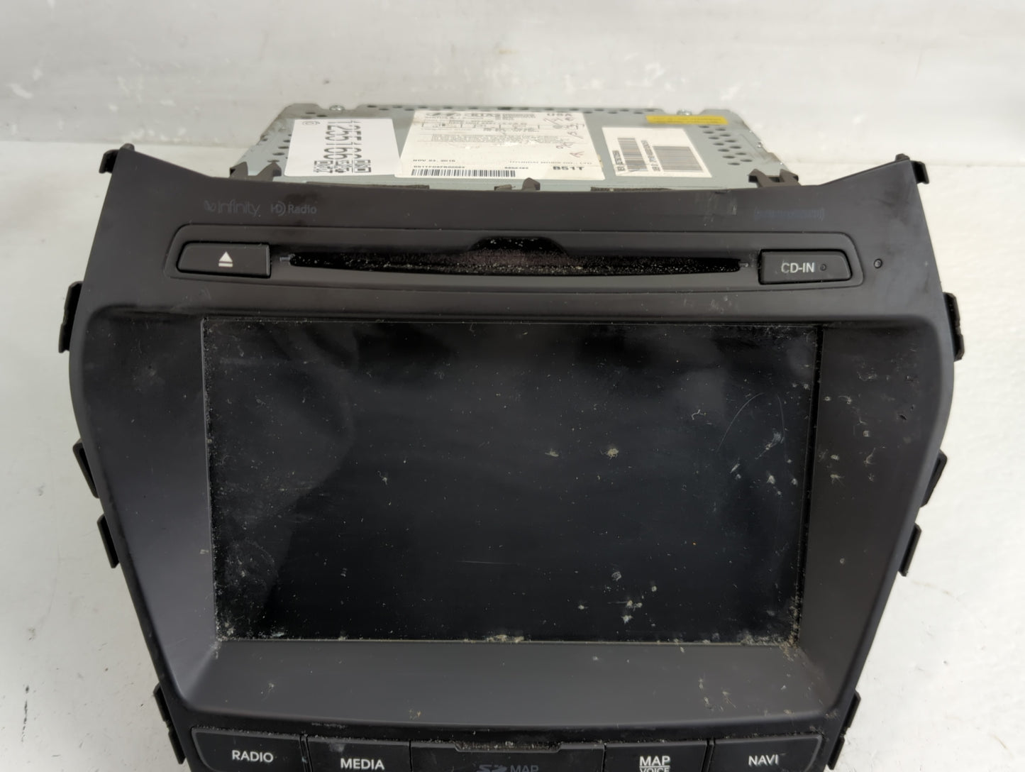 2017 Hyundai Santa Fe Sport Radio AM FM Cd Player Receiver Replacement P/N:96560-4Z5104X Fits OEM Used Auto Parts - Oemuseda