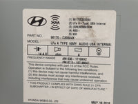 2015-2017 Hyundai Sonata Radio AM FM Cd Player Receiver Replacement P/N:96170-C20504X Fits Fits 2015 2016 2017 OEM Used Auto