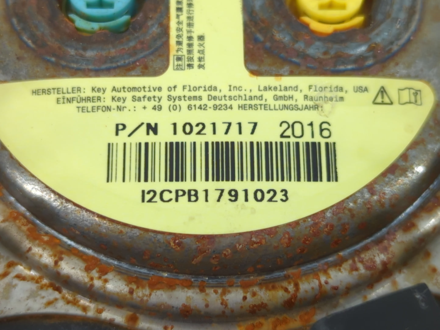 2015-2017 Hyundai Sonata Air Bag Driver Left Steering Wheel Mounted P/N:1021717 Fits Fits 2015 2016 2017 OEM Used Auto Parts