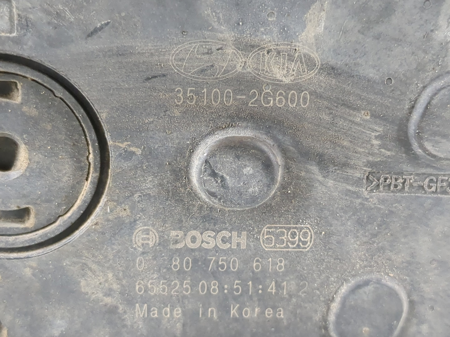 2015-2019 Hyundai Sonata Throttle Body P/N:35100-2G600 Fits Fits 2015 2016 2017 2018 2019 2020 2021 OEM Used Auto Parts - Oe